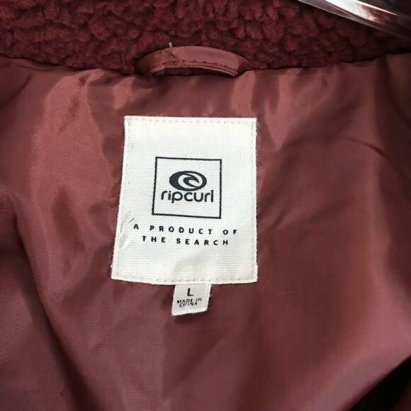 Rip Curl  Lumber Jacket Faux Shearling Fleece Size Large NEW - Picture 10 of 11